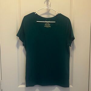 (NWT) Faded Glory Women's Short Sleeve Tee - Dark Green